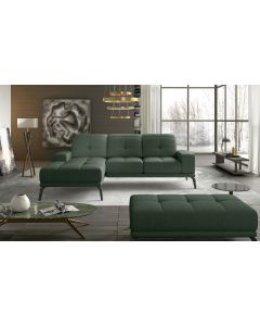 Canapé d'angle Torino en Tissu Vert
