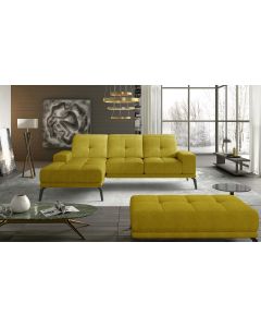 Canapé d'angle Torino en Tissu Jaune