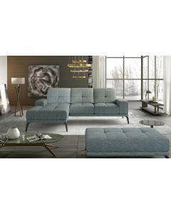 Canapé d'angle Torino en Tissu Bleu